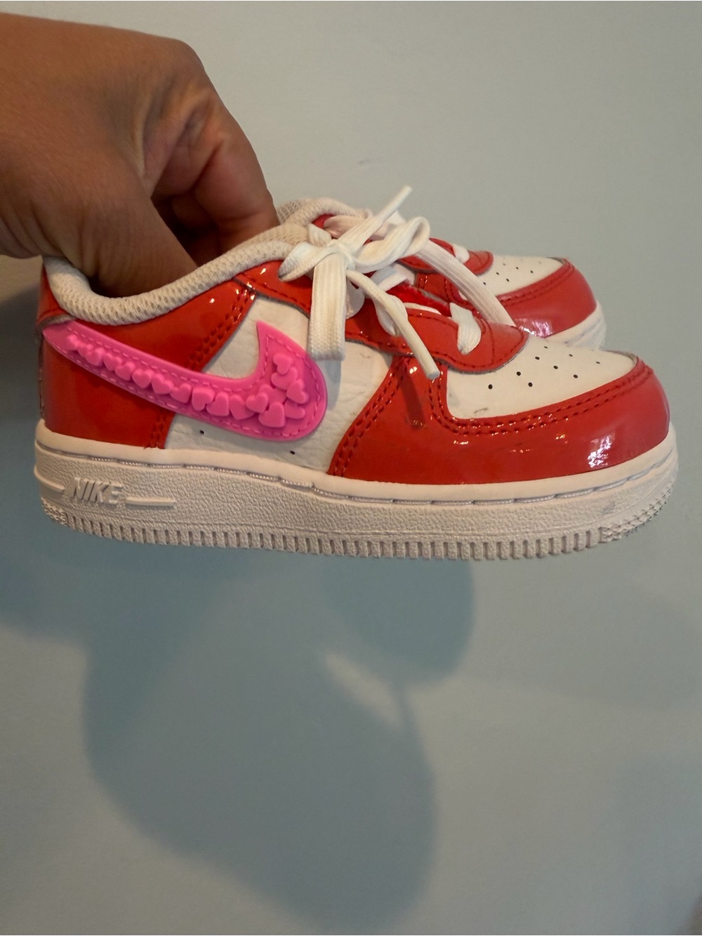 Toddler Nike Force 1 LV8 Valentine’s Day Shoes Size 8C